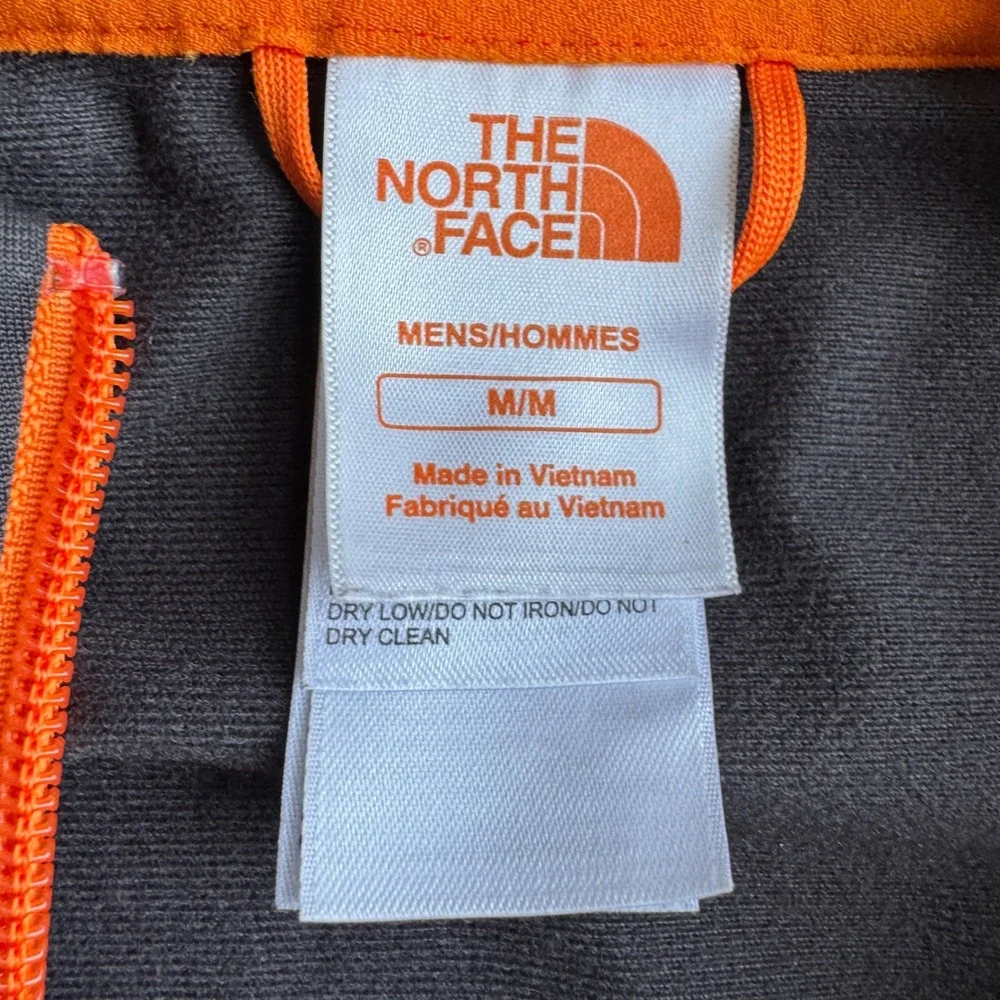 The North Face Mens Gray Orange Full Zip Track Jacket Size Medium
